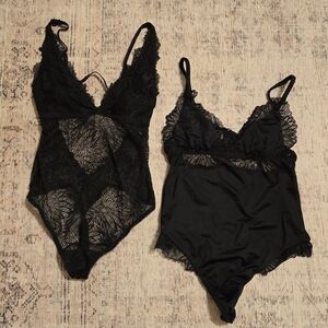 Abercrombie & Fitch Black Lace Bodysuit Duo